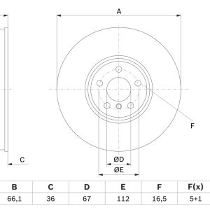 Disc frana TOYOTA SUPRA (DB_) 2.0 (DB21, DB22, DB23, DB26) benzina 258 cai BOSCH 0 986 479 F58