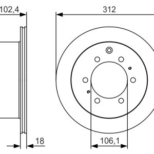 Disc frana TOYOTA LAND CRUISER 80 (_J8_) 4.0 (FJ80_, FJ80R, FJ80G) benzina 156 cai BOSCH 0 986 479 R57