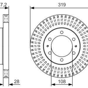 Disc frana TOYOTA FJ CRUISER (GSJ1_) 4.0 4WD (GSJ15) benzina 239 cai BOSCH 0 986 479 T36