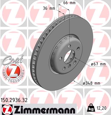 Disc frana TOYOTA SUPRA (DB_) 2.0 (DB82, DB81, DB86) benzina 197 cai ZIMMERMANN 150.2936.32