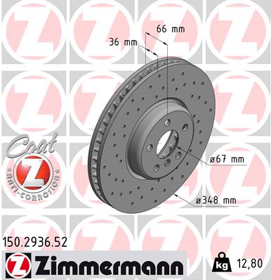 Disc frana TOYOTA SUPRA (DB_) 2.0 (DB82, DB81, DB86) benzina 197 cai ZIMMERMANN 150.2936.52