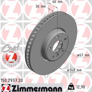 Disc frana TOYOTA SUPRA (DB_) 2.0 (DB21, DB22, DB23, DB26) benzina 258 cai ZIMMERMANN 150.2937.20