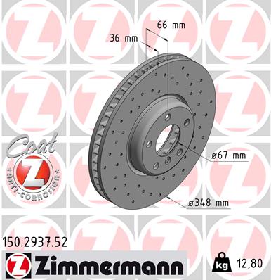 Disc frana TOYOTA SUPRA (DB_) 2.0 (DB82, DB81, DB86) benzina 197 cai ZIMMERMANN 150.2937.52