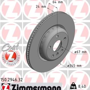 Disc frana TOYOTA SUPRA (DB_) 3.0 GR (DB41, DB42, DB43, DB45, DB46) benzina 340 cai ZIMMERMANN 150.2946.32