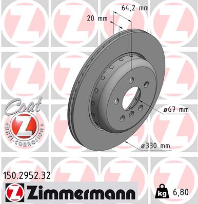 Disc frana TOYOTA SUPRA (DB_) 2.0 (DB82, DB81, DB86) benzina 197 cai ZIMMERMANN 150.2952.32