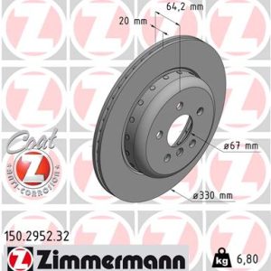 Disc frana TOYOTA SUPRA (DB_) 2.0 (DB21, DB22, DB23, DB26) benzina 258 cai ZIMMERMANN 150.2952.32