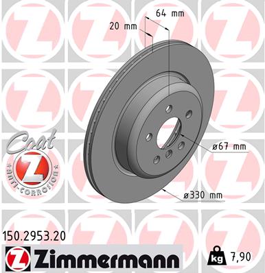 Disc frana TOYOTA SUPRA (DB_) 2.0 (DB82, DB81, DB86) benzina 197 cai ZIMMERMANN 150.2953.20