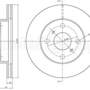 Disc frana TOYOTA YARIS (_P1_) 1.3 (SCP12_, SCP13_, SCP12R, SCP13R) benzina 87 cai METELLI 23-0552C