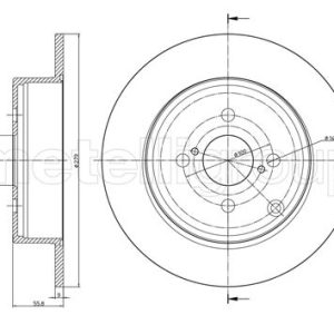 Disc frana TOYOTA COROLLA (_E11_) 2.0 D-4D (CDE110_, CDE110R) diesel 90 cai METELLI 23-0635C