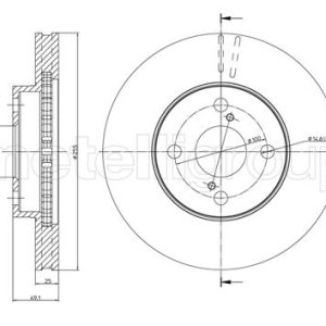 Disc frana TOYOTA COROLLA (_E12_) 1.6 VVT-i (ZZE121_, ZZE121R) benzina 110 cai METELLI 23-0640C