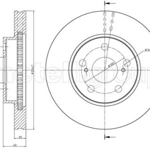 Disc frana TOYOTA CARINA E VI (_T19_) 2.0 TD (CT190) diesel 83 cai METELLI 23-0646C