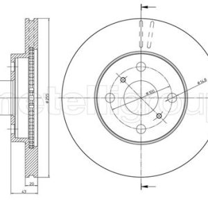 Disc frana TOYOTA YARIS (_P1_) 1.3 (NCP10, SCP12_) benzina 86 cai METELLI 23-0717C