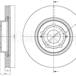 Disc frana TOYOTA COROLLA Verso (ZER_, ZZE12_, R1_) 2.2 D-4D (AUR10_, AUR10R) diesel 136 cai METELLI 23-0772C