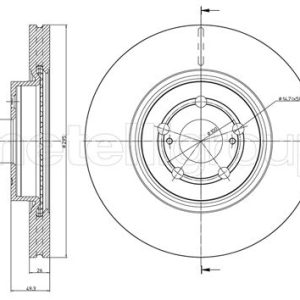 Disc frana TOYOTA AVENSIS (_T25_) 2.0 VVT-i (AZT250_, AZT250R) benzina 147 cai METELLI 23-0854C