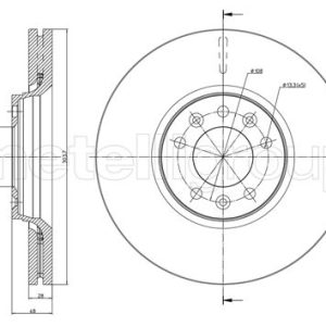 Disc frana TOYOTA PROACE CITY Autoutilitara/limuzina spatioasa (BPZ_) 1.5 D-4D 100 (BPZM) diesel 102 cai METELLI 23-0886C