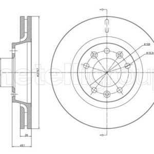Disc frana TOYOTA PROACE caroserie (MDX_) 1.6 D (MDX9) diesel 90 cai METELLI 23-0887C