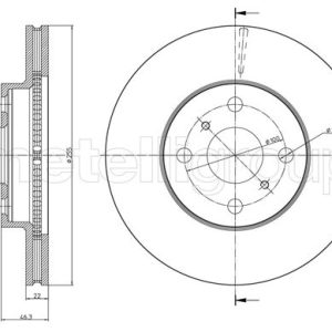 Disc frana TOYOTA YARIS (_P9_) 1.0 VVT-i (KSP90) benzina 71 cai METELLI 23-0944C