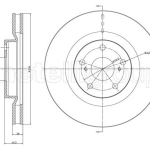 Disc frana TOYOTA RAV 4 III (_A3_) 2.0 4WD (ZSA30_, ZSA30R) benzina 158 cai METELLI 23-0946C