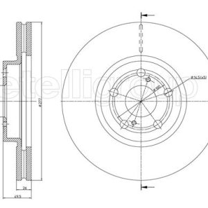 Disc frana TOYOTA AVENSIS (_T25_) 2.0 VVT-i (AZT250_, AZT250R) benzina 147 cai METELLI 23-0970C