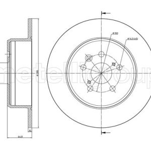 Disc frana TOYOTA AVENSIS Liftback (_T22_) 2.0 VVT-i (AZT220_, AZT220R) benzina 150 cai METELLI 23-0971C