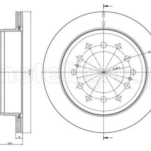 Disc frana TOYOTA LAND CRUISER PRADO (_J12_) 3.0 D-4D (KDJ120, KDJ125) diesel 163 cai METELLI 23-0972C