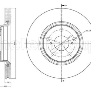 Disc frana TOYOTA VERSO (_R2_) 1.6 (ZGR20) benzina 110 cai METELLI 23-0978C