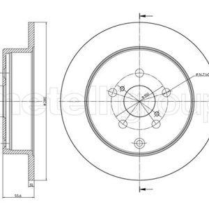 Disc frana TOYOTA AVENSIS (_T25_) 2.0 VVT-i (AZT250_, AZT250R) benzina 147 cai METELLI 23-1010C