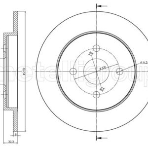Disc frana TOYOTA IQ (_J1_) 1.33 (NGJ10_, NGJ10R) benzina 98 cai METELLI 23-1013C