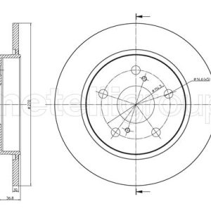 Disc frana TOYOTA COROLLA limuzina (_E18_, ZRE1_) 1.3 (NRE180_) benzina 99 cai METELLI 23-1022C