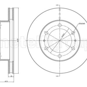 Disc frana TOYOTA HILUX VII platou / sasiu (_N1_, _N2_) 3.0 D 4WD (KUN26) diesel 171 cai METELLI 23-1077C