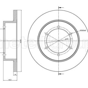 Disc frana TOYOTA AVENSIS Liftback (_T22_) 1.6 i (AT220_, AT220R) benzina 101 cai METELLI 23-1109C