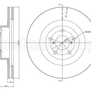 Disc frana TOYOTA GT 86 cupe (ZN6_) 2.0 (ZN6AC_, ZN6BC_, ZN6K) benzina 200 cai METELLI 23-1132C