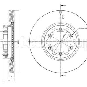 Disc frana TOYOTA AVENSIS combi (_T22_) 1.6 i (AT220_) benzina 110 cai METELLI 23-1178