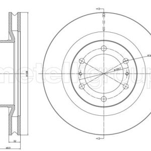 Disc frana TOYOTA LAND CRUISER PRADO (_J15_) 2.7 (TRJ150_, TRJ155_, TRJ150R, TRJ150W) benzina 163 cai METELLI 23-1298C