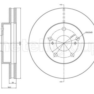 Disc frana TOYOTA HILUX VII pick-up (_N1_, _N2_, _N3_) 2.5 D-4D 4WD (KUN25_, KUN25R) diesel 120 cai METELLI 23-1567C