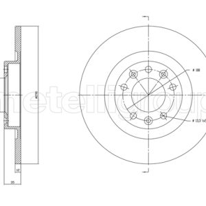 Disc frana TOYOTA PROACE bus (MDZ_) 1.5 D4d (MDZ1) diesel 120 cai METELLI 23-1760C