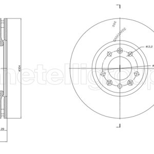Disc frana TOYOTA PROACE bus (MDZ_) 1.6 D4d (MDZ9) diesel 95 cai METELLI 23-1857C