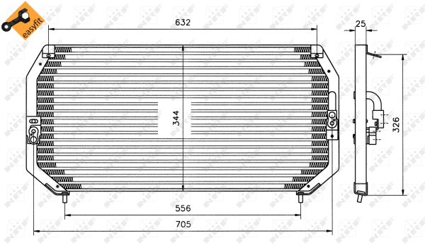 Condensator climatizare TOYOTA CARINA E VI Sportswagon (_T19_) 1.6 GLI (AT190_, AT190R) benzina 107 cai NRF 35193