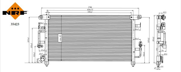 Condensator climatizare TOYOTA LAND CRUISER 80 (_J8_) 4.2 TD (HDJ80) diesel 160 cai NRF 35423