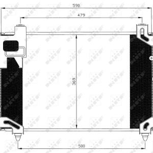 Condensator climatizare TOYOTA AVENSIS combi (_T25_) 2.0 D-4D (CDT250_, CDT250R) diesel 116 cai NRF 35596