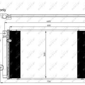 Condensator climatizare TOYOTA AVENSIS combi (_T25_) 2.2 D-CAT (ADT251_, ADT251R) diesel 177 cai NRF 35629