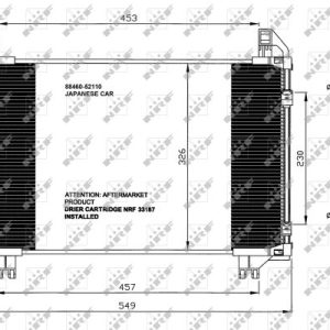 Condensator climatizare TOYOTA YARIS Caseta/ Hatchback (_P13_) 1.3 VVTi (NSP130) benzina 99 cai NRF 35652