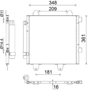 Condensator climatizare TOYOTA AYGO (_B1_) 1.0 GPL (KGB10_) Benzina/Autogaz (GPL) 68 cai MAHLE ORIGINAL AC 459 001S