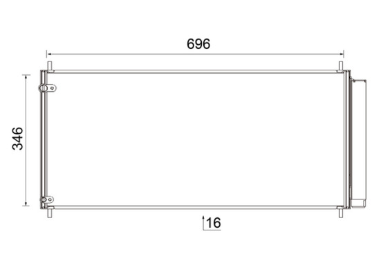 Condensator climatizare TOYOTA VERSO (_R2_) 2.0 D-4D (AUR20_, AUR20R) diesel 126 cai MAHLE ORIGINAL AC 799 000S