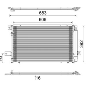 Condensator climatizare TOYOTA AVENSIS combi (_T25_) 2.2 D-4D (ADT251_, ADT251R) diesel 150 cai MAHLE ORIGINAL AC 819 000S