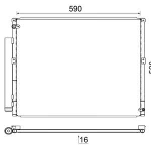 Condensator climatizare TOYOTA LAND CRUISER PRADO (_J12_) 3.0 D-4D (KDJ120_) diesel 204 cai MAHLE ORIGINAL AC 836 000S