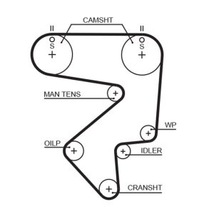 Curea de distributie TOYOTA CELICA Cabriolet (_T16_) 2.0 GT (ST162) benzina 150 cai GATES T125RB
