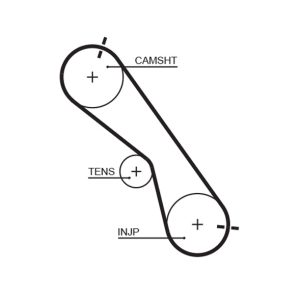 Curea de distributie TOYOTA HILUX VII pick-up (_N1_, _N2_, _N3_) 3.0 D-4D 4WD (KUN26) diesel 171 cai GATES 5560XS