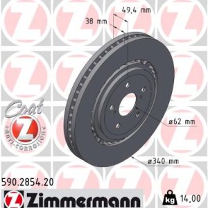 Disc frana TOYOTA RAV 4 V (_A5_, _H5_) 2.5 Hybrid AWD (AXAP54, AXAP54L) benzina/elector 306 cai ZIMMERMANN 590.2854.20