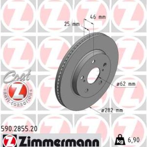 Disc frana TOYOTA COROLLA combi (_E21_) 1.8 Hybrid (ZWE211W) benzina/elector 122 cai ZIMMERMANN 590.2855.20